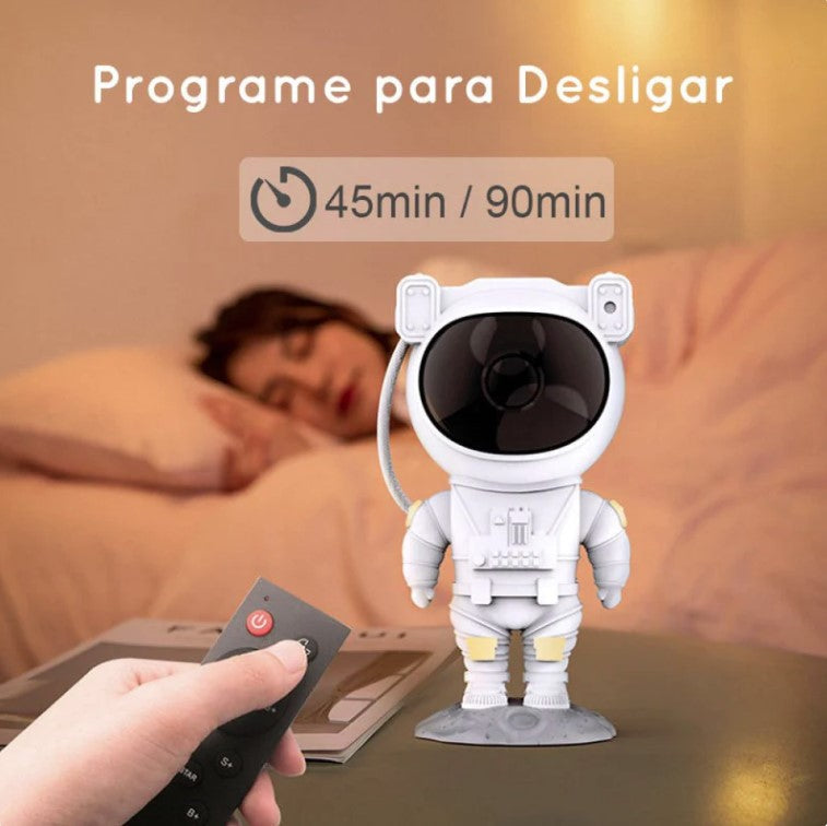 Projetor Astronauta Galaxy para Visão do Universo